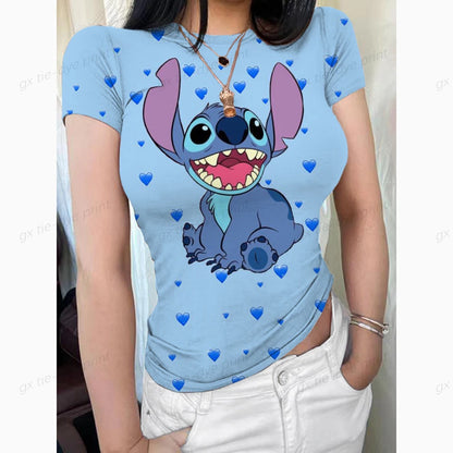 Woman clothing   Disney Lilo and Stitch 3D Printed T-shirt