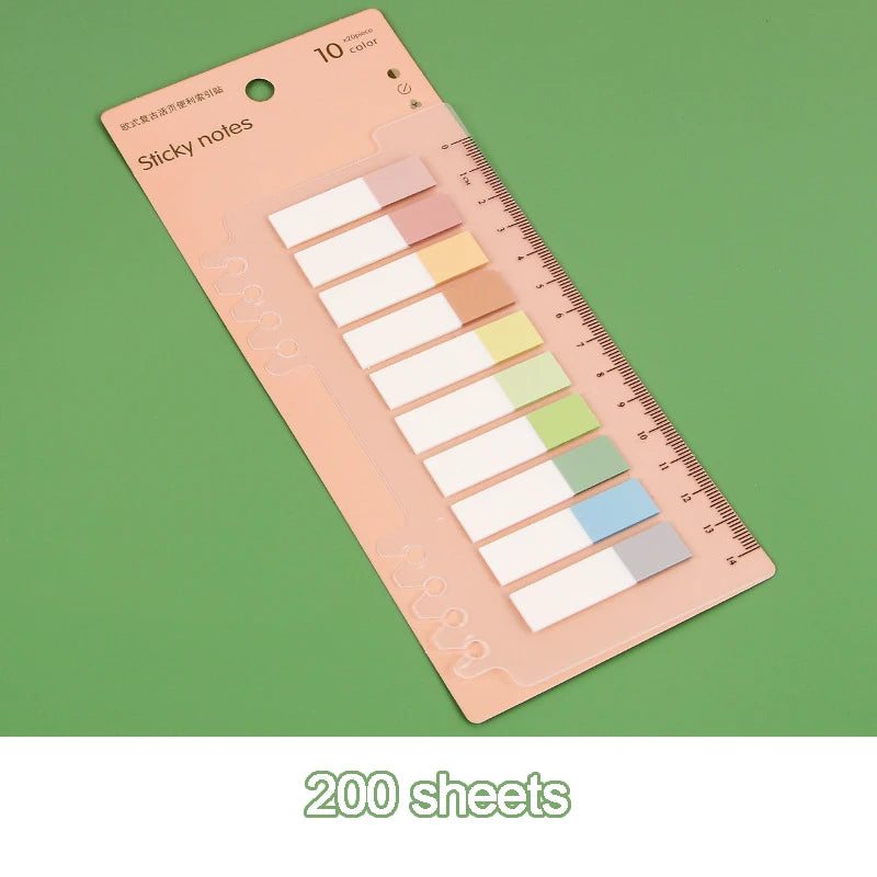 Toys  200sheets Sticky Tabs Sticky Notes Index Tabs Page Markers Memo Pad Stickers Notepad Book Annotation Office School Cute Supplies