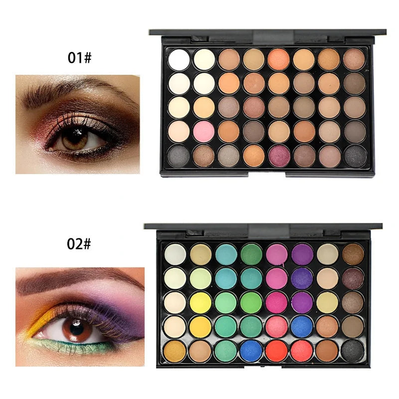 Makeup and face 40/35/29/24 Color Eyeshadow Palette Earth Color Matte Waterproof Women Shiny Glitter Eye Shadow Makeup Lasting Korean Cosmetic