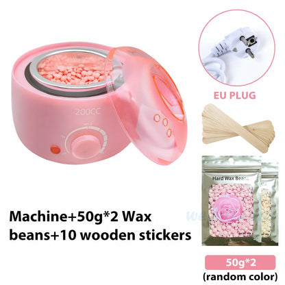 bathroom  200CC Wax Heater Warmer Hair Removal Machine For Hand Foot Body SPA Epilator Paraffin Wax Pot +Wax Beans + Wood Sticks