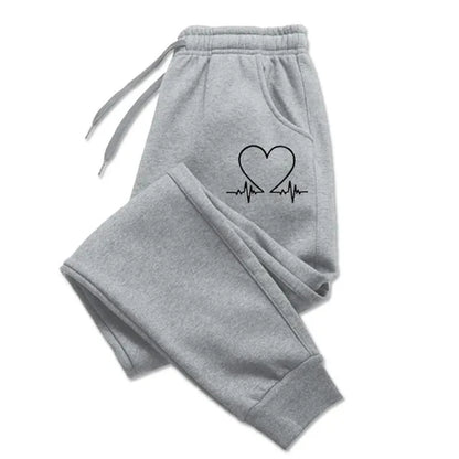 Woman clothing   Heart Printed Sweatpants