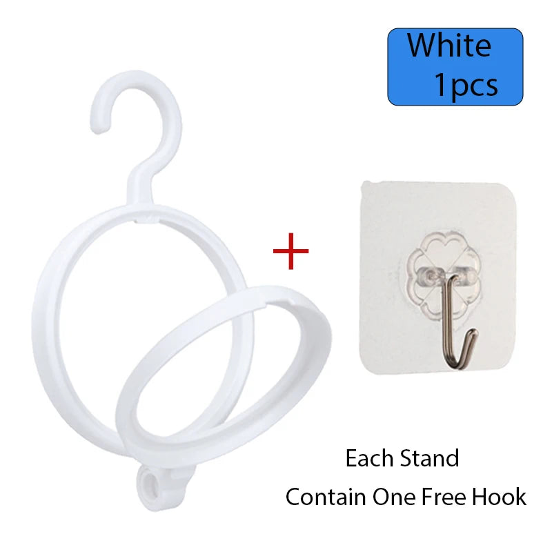 Style & Shine Hair  Hanging Wig Stand For Wigs White Black Wig Hanger For Multiple Wigs Durable Wig Holder For Salon Display Wall Wig Stand Holder