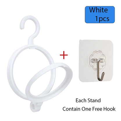 Style & Shine Hair  Hanging Wig Stand For Wigs White Black Wig Hanger For Multiple Wigs Durable Wig Holder For Salon Display Wall Wig Stand Holder