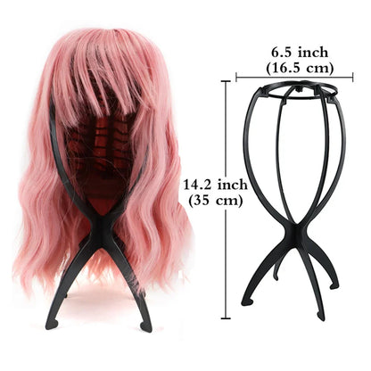 Style & Shine Hair  Wig Stands Plastic Hat Display Wig Head Holders Wig Hanger For Multiple Wigs 17x34Cm