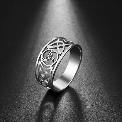 Jewellery   My Shape Celtic Knot Cross Rings for Women Christian Finger Ring Stainless Steel Gold Color Religious Amulet Jewelry Fashion