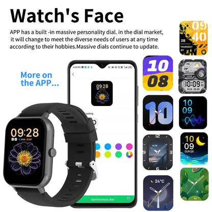 Jewellery  Smart watch with multiple sports modes, wireless calls, weather forecast, custom dials, compatible with Android and iPhone