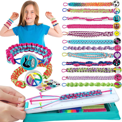 Toys Friendship Bracelet Making Kit for Girls - Arts and Crafts Jewelry Making Toys for 5 6 7 8 9 10 11 12 Years Old, Gifts for Kids