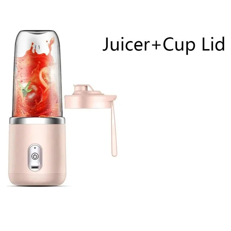 Kitchen  6 Blade Portable kitchen  Juicer USB Rechargeable Juicer Stainless Steel Blade Cup Juicer Fruit Automatic Smoothie Blender Kitchen Tool