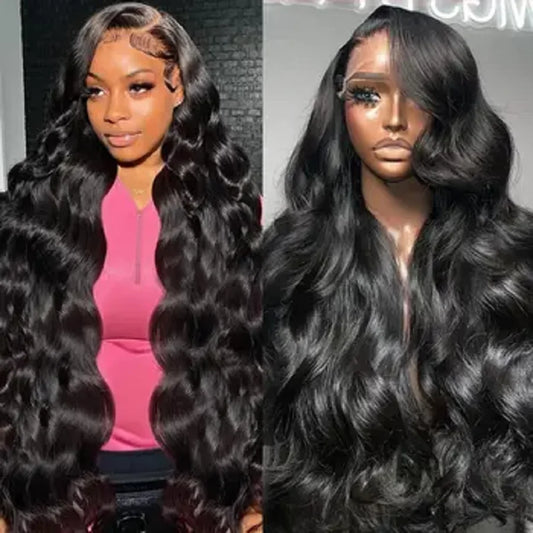 Crown & Glory Wigs   Wigs Human Hair 180% HD Transparent 13x6 Body Wave Lace Front Human Hair Wigs Brazilian Remy 30 34 inch 13x4 Lace Front