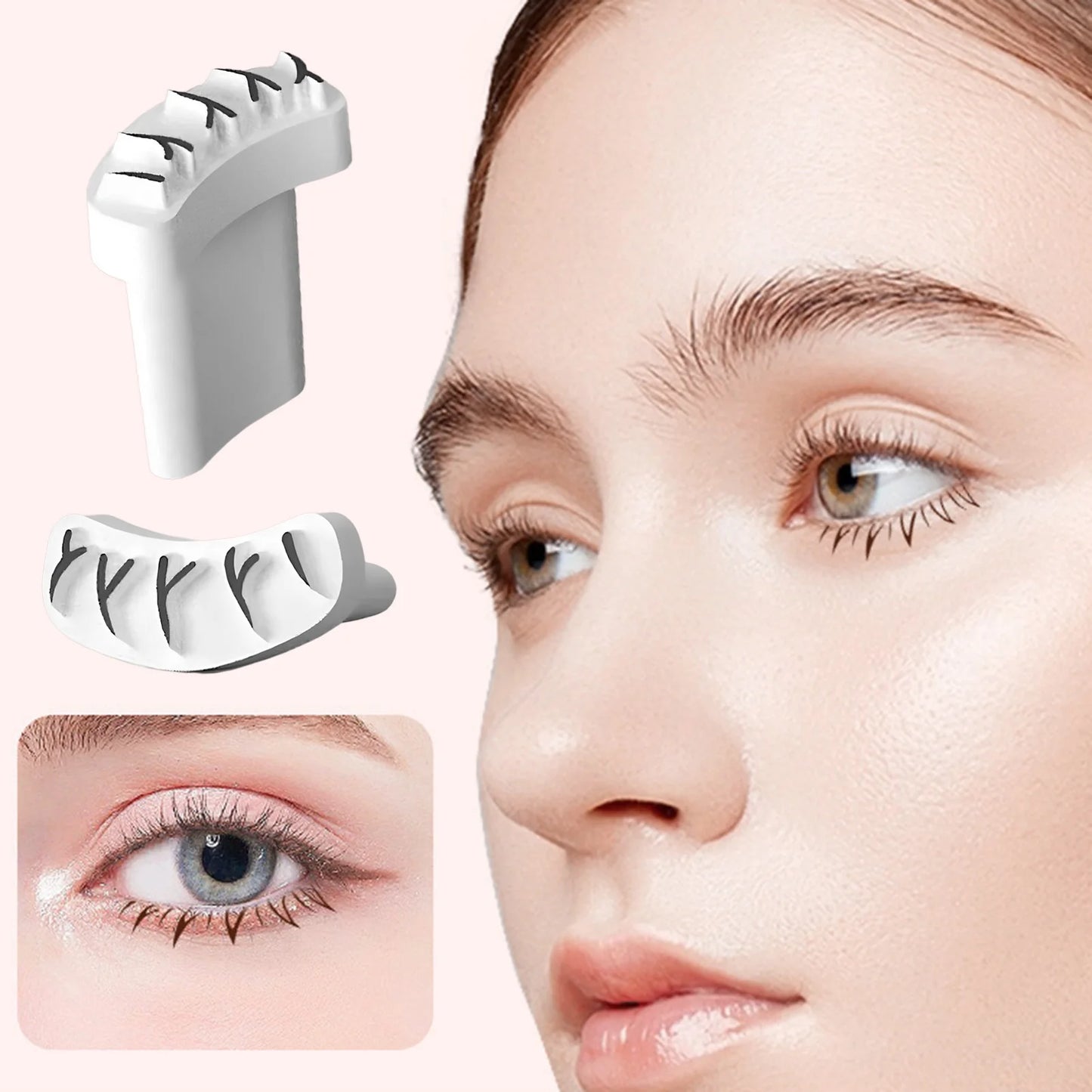 Makeup and face  Eye Makeup Fake Eyelash Stamps Silicone Lower Eyelash Assistant