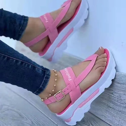 Woman shoes  2023 New Platform Women Sandals For Summer Wedges Shoes Women Platform Heels Sandalias Mujer Luxury Summer Flip Flops