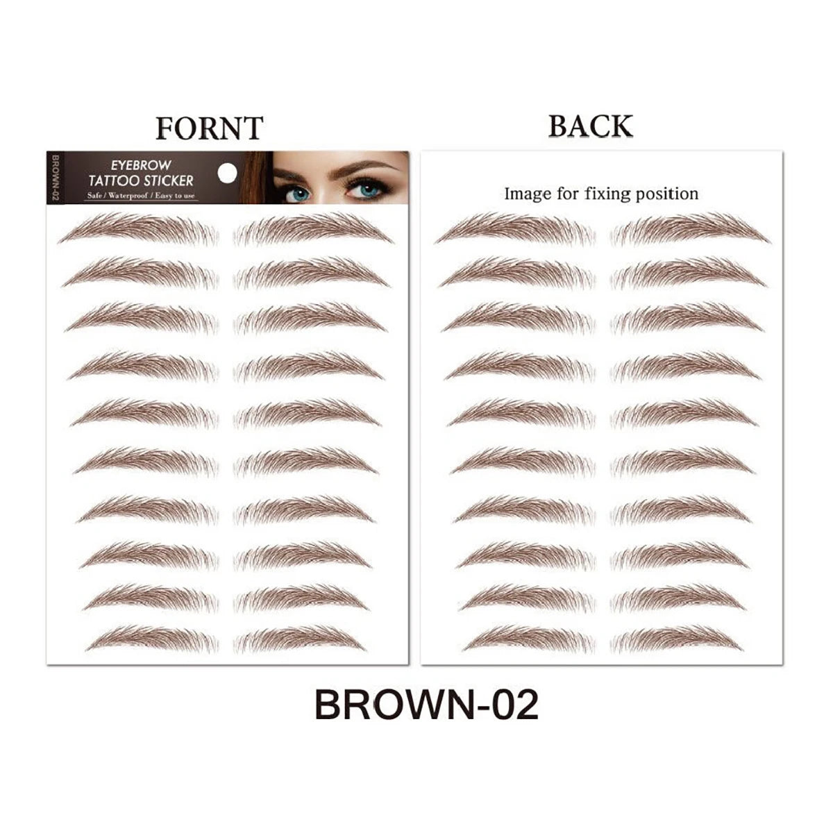 Makeup and Face Waterproof 6D Eyebrow Tattoo Stickers Lasting Makeup Hair-Like Brow