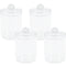 Bathroom 4Pcs Qtip Holder Dispenser with Lids Clear Acrylic Bathroom Jars Swab Storage Multifunction Acrylic Cosmetic Makeup Organizer