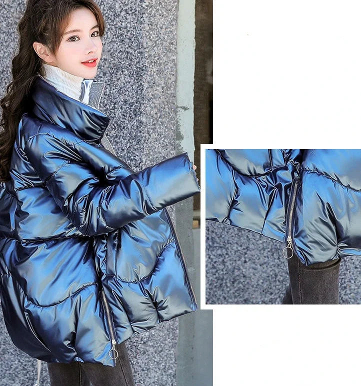 Woman clothing   Zip-up Jackets for Women Thick Padding Black Duck Down Woman Coat Quilted Padded Winter 2024 Luxury Fashion Inter Special 2024