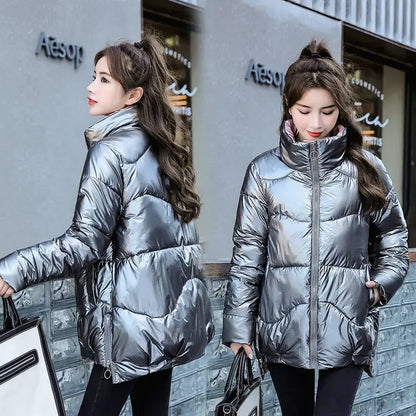 Woman clothing   Zip-up Jackets for Women Thick Padding Black Duck Down Woman Coat Quilted Padded Winter 2024 Luxury Fashion Inter Special 2024