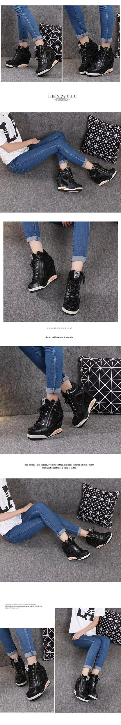 Woman shoes Shoes Womens Sneakers with Platform Woman Shoe Luxury Wedge Heel Basket Autumn Winter Thick Fashion High Casual Running Low help