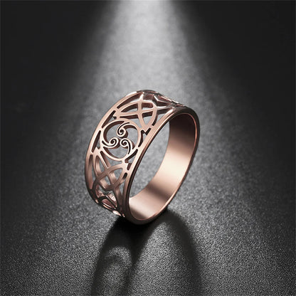 Jewellery   My Shape Celtic Knot Cross Rings for Women Christian Finger Ring Stainless Steel Gold Color Religious Amulet Jewelry Fashion