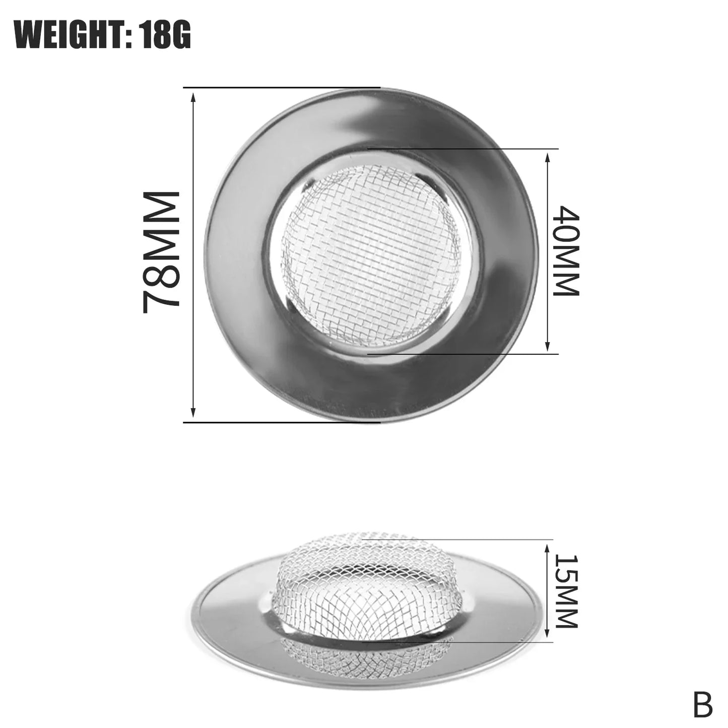 Kitchen 1PCS Kitchen accessories Sink Filter Stainless Steel Mesh Sink Strainer Filter Bathroom Sink Strainer Drain Hole Filter Trap Waste Screen