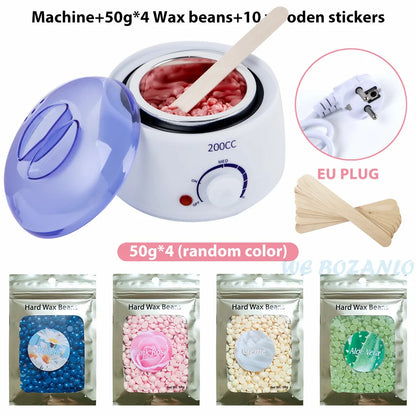 bathroom  200CC Wax Heater Warmer Hair Removal Machine For Hand Foot Body SPA Epilator Paraffin Wax Pot +Wax Beans + Wood Sticks