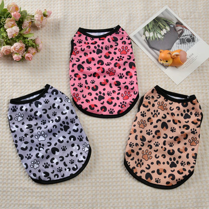 Pets Dog Clothes Summer Pet Leopard Print Vest For Small Medium Dogs Cats Soft Cozy Puppy Coat Breathable Cat Clothing Chihuahua Pug