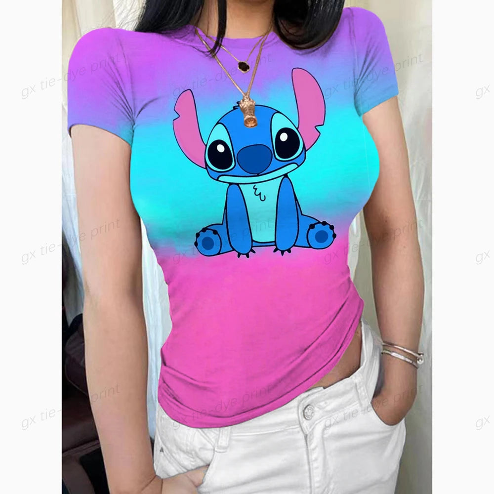 Woman clothing   Disney Lilo and Stitch 3D Printed T-shirt