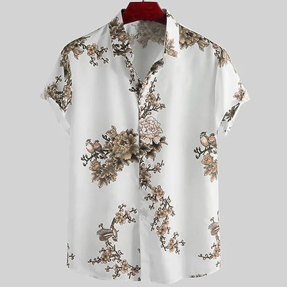 Men clothing  Sakura Pattern Shirt Unisex Shirt Hawaii Beach Shirts