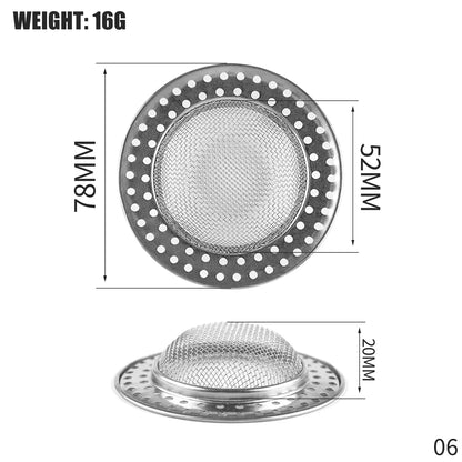 Kitchen 1PCS Kitchen accessories Sink Filter Stainless Steel Mesh Sink Strainer Filter Bathroom Sink Strainer Drain Hole Filter Trap Waste Screen