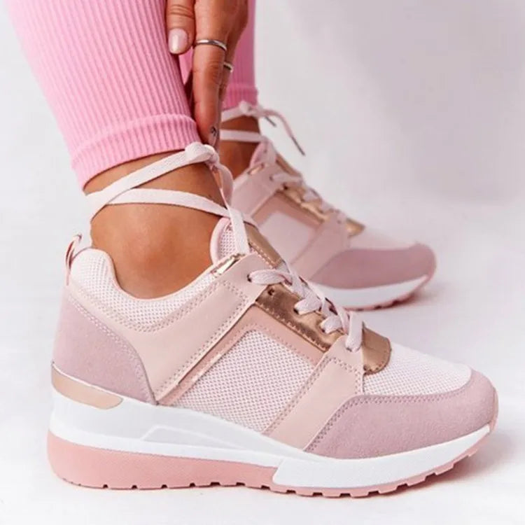 Woman shoes Brand Design 2021 New Women Casual Shoes Height Increasing Sport Wedge Shoes Air Cushion Comfortable Sneakers Zapatos De Mujer