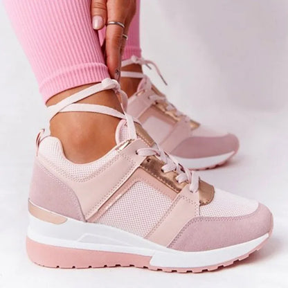 Woman shoes Brand Design 2021 New Women Casual Shoes Height Increasing Sport Wedge Shoes Air Cushion Comfortable Sneakers Zapatos De Mujer