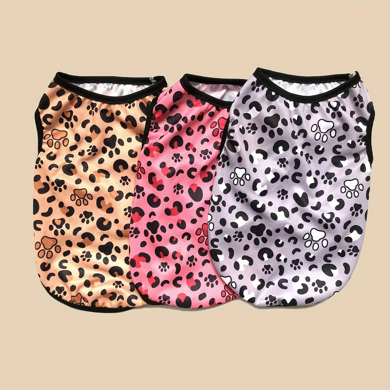 Pets Dog Clothes Summer Pet Leopard Print Vest For Small Medium Dogs Cats Soft Cozy Puppy Coat Breathable Cat Clothing Chihuahua Pug