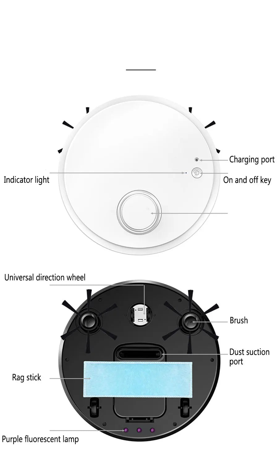 Donirt 3-in-1 Slim Robot Vacuum Cleaner – Smart Wireless Sweeping, Wet & Dry Mopping (Ultra-Thin Design)\ Living Room Decor – Wall Art, Curtains, Clocks, Furniture & More\