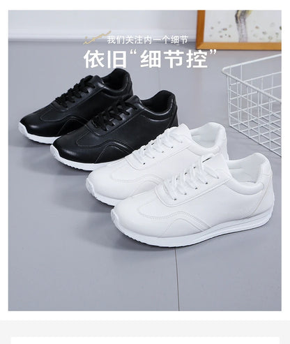 Woman shoes White leather Sneakers Sports vulcanized shoes Comfortable Spring Sneakers Casual Shoes 2024 Fashion School Tennis