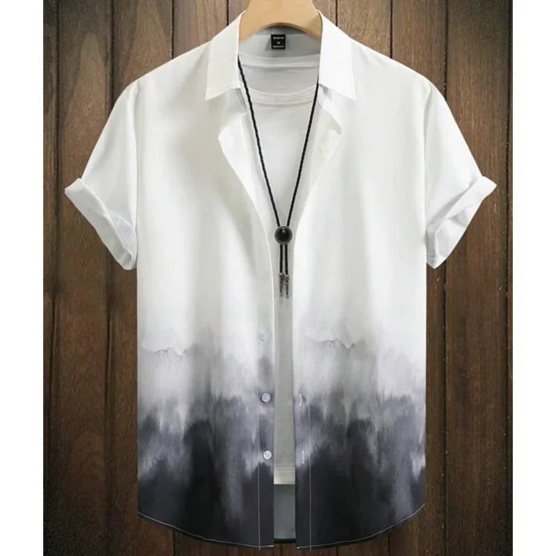 Men clothing Shirt For Men 3d Ink Painting Prints Men'S Clothing