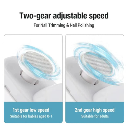 Bathroom Electric Nail Clipper Grinding and Polishing 2 in 1 Multifunctional Portable Automatic Nail Grinder Electric Manicure Tool