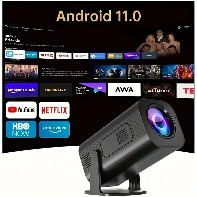 Mobile  Portable Smart Projector 210Ansi 1280*720P Android 11 BT5.0 2.4G&5G WIFI Home theater Media Player Beamer Travel LED Projector