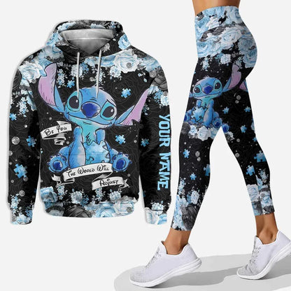 Woman clothing  3D Hoodie and Leggings Set Women's Casual Stitch Yoga Pants Suit Disney Yoga Hoodie Leggings Fashion Tracksuit Set