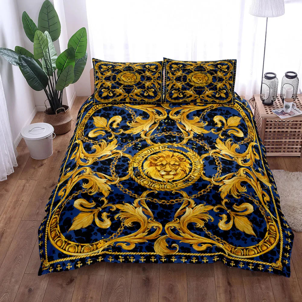 Bedroom  Seamless Chains Baroque Pattern  Bohemian Bedding Set Small Single Twin Double Queen King Cal King Size Bed Linen Set