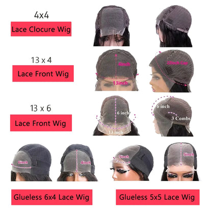 Crown & Glory Wigs  Body Wave Transparent 13x6 Lace Front Human Hair Wigs Remy Raw Indian Wavy 13x4 Lace Frontal Wig For Women 5x5 Closure Wig Sale