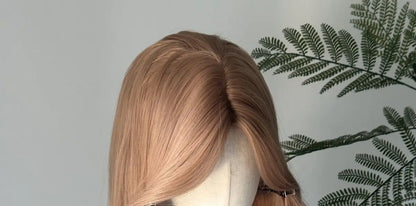 Crown & Glory Wigs   Champagne Blonde Wig Lace Front Synthetic Wig Long Body Wavy Brown Wigs for Daily Use Headband Lolita Cosplay 가발  Perruque Femme