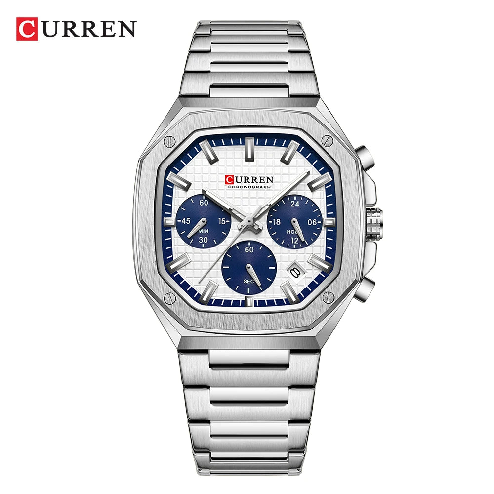 Jewellery   CUREEN Fashion Date Quartz Men Watches Top Brand Luxury Male Clock Chronograph Sport Mens Wrist Watch Relogio Masculino