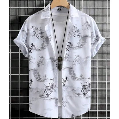 Men clothing Shirt For Men 3d Ink Painting Prints Men'S Clothing