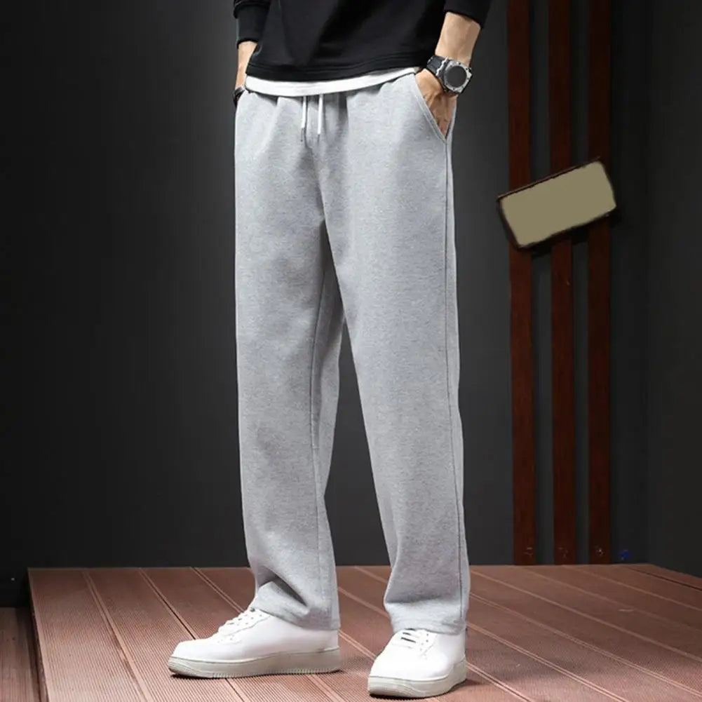 Men clothing   Sweatpants Straight Fit Joggers Loose Drawstring Sports Pants Autumn Men Jogger Pants Casual Long Trousers Tracksuit Men