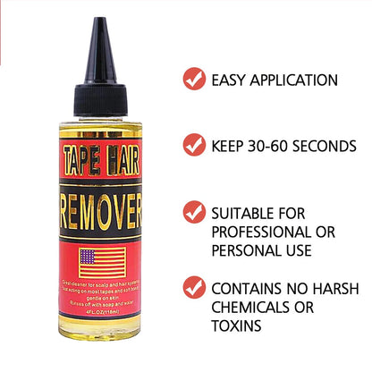 Style & Shine Hair  Tape in Extension Remover 118ML,Wig Glue Remover Adhesive Fast Acting,Removes Hair Glue