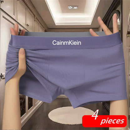 Men clothing  4 pcs  Men's Underwear Hombre Panties Boxers Short Solid Male Underwear Soft Men Panties Shorts Underwear