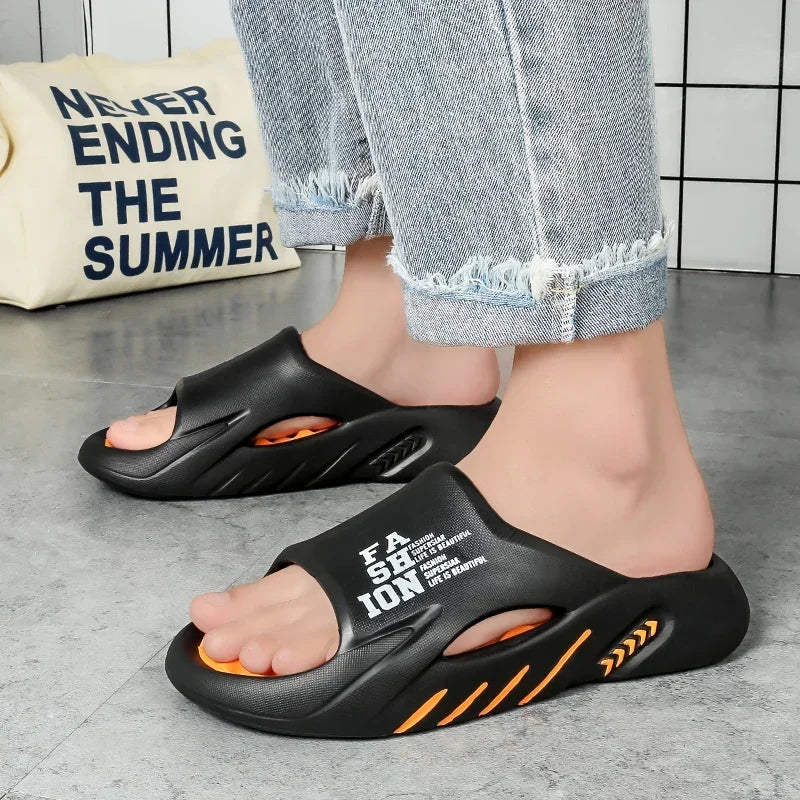 Men shoes New Summer Men Massage Slippers Sides Indoor   Sandals Beach Casual Shoes Soft Sole Slides Men Flip-flops Men's Sandals