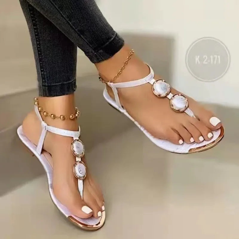 Woman shoes Sandals Summer Casual Roman Flat Sandals Flip Flops Open Toe Daily Sandals Women Luxury Designer Fashion Shoes for Women