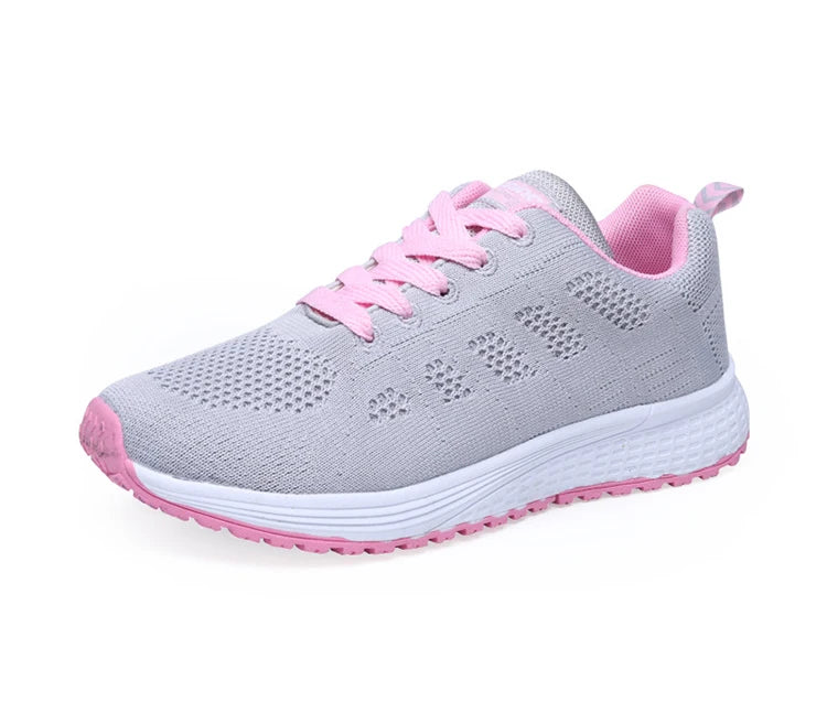 Woman shoes  New Breathable Women's Sneakers Fashion Comfortable  Sneakers Women Mesh Fabric Lace