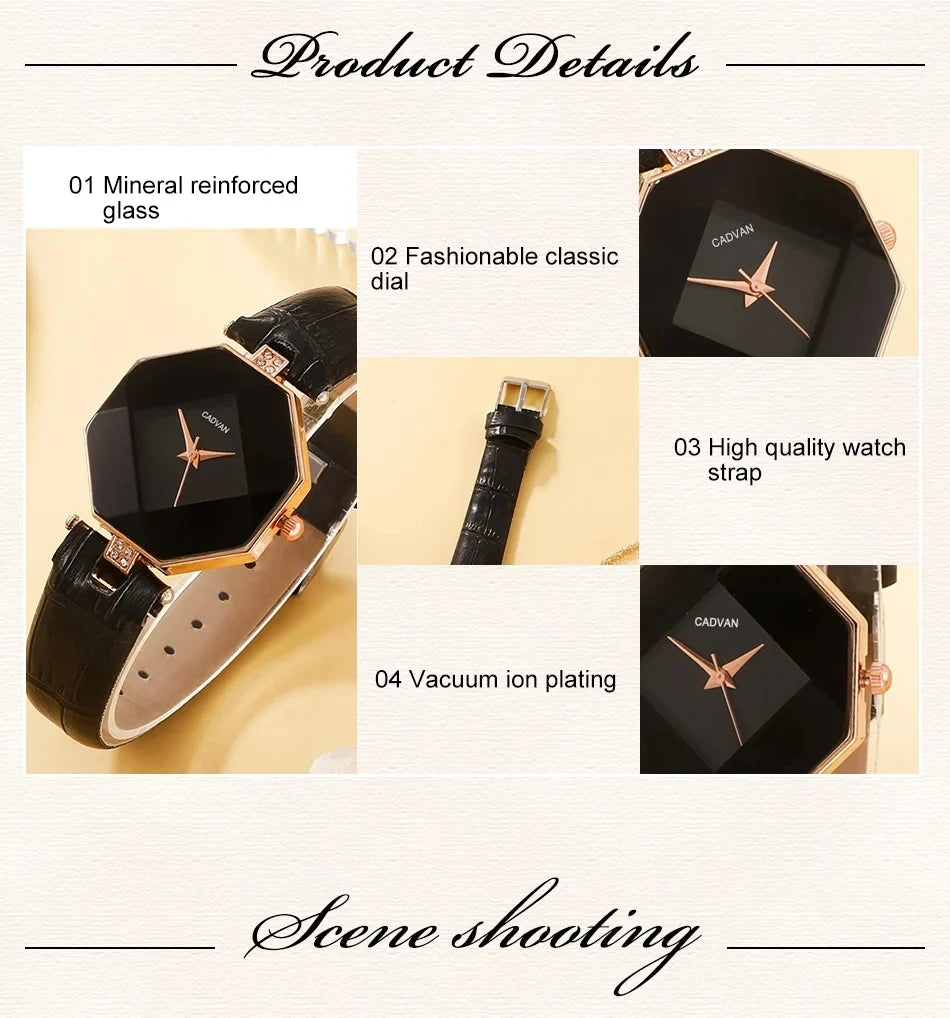 Jewellery   5pcs Set Watches Set Luxury Rhinestone Women Fashion Elegant Wristwatch Quartz Watch