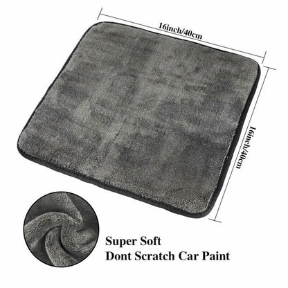 Car   SEAMETAL 40x40CM Car Wash Microfiber Towel 1200GSM Super Absorption Car Cleaning Drying Cloth Hemming Towels Detailing Care Rags