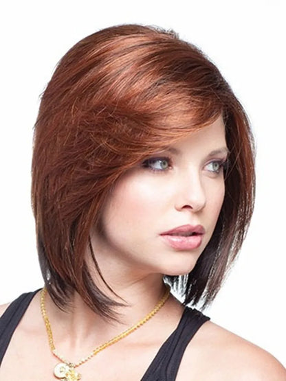 Crown & Glory Wigs Synthetic Wig European and American Women's Hair Short Wigs Puffy Chemical Fiber Fashion Head Cover with Bangs